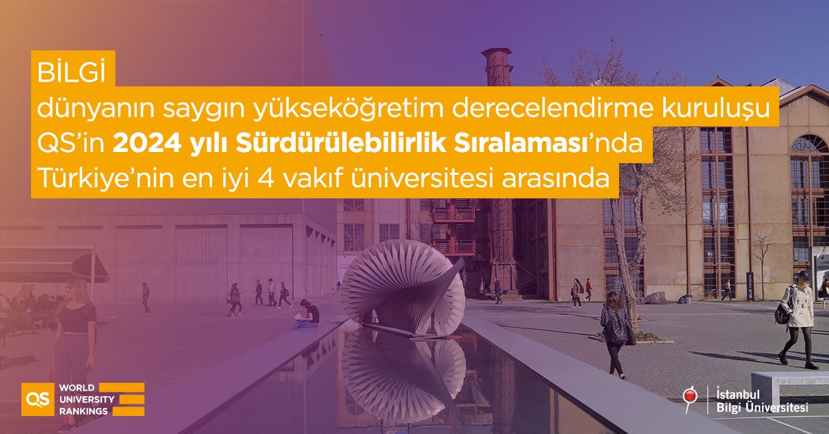 BiLGi dünyanin saygin yüksekögretim derecelendirme kurulusu QS'in 2024 yili Sürdürülebilirlik Siralamasi'nda Türkiye'nin en ivi 4 vakif üniversitesi arasinda