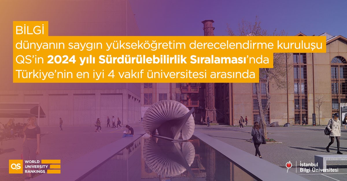BiLGi dünyanin saygin yüksekögretim derecelendirme kurulusu QS'in 2024 yili Sürdürülebilirlik Siralamasi'nda Türkiye'nin en ivi 4 vakif üniversitesi arasinda