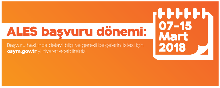 ALES Başvuru Dönemi ALES Başvuru Dönemi