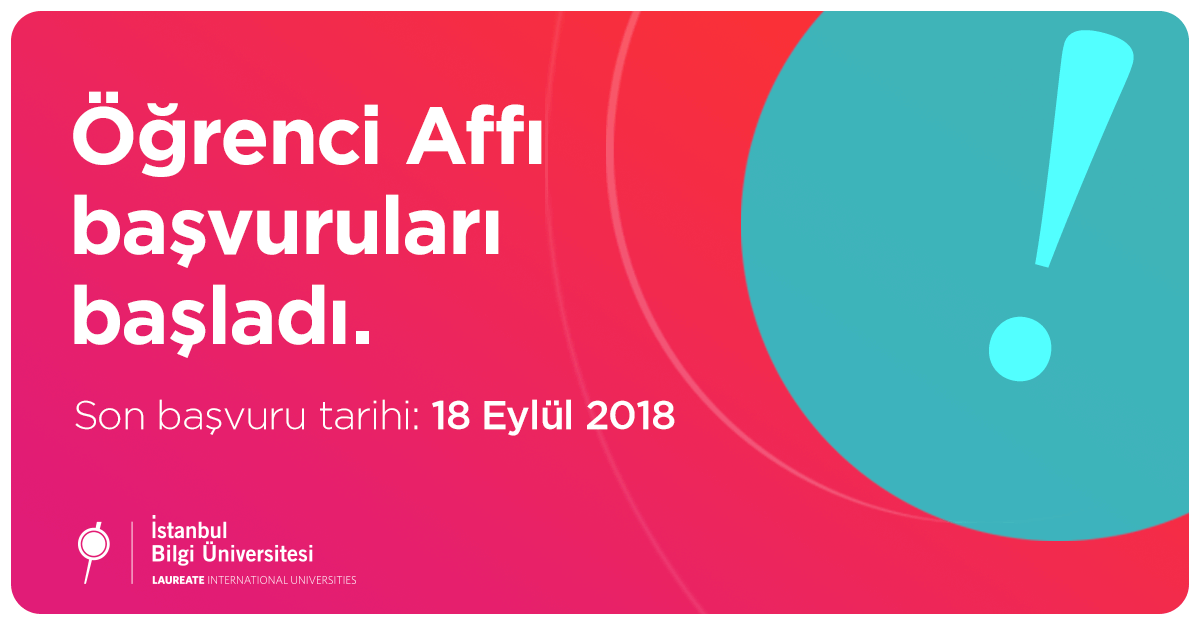 Öğrenci Affı Duyurusu