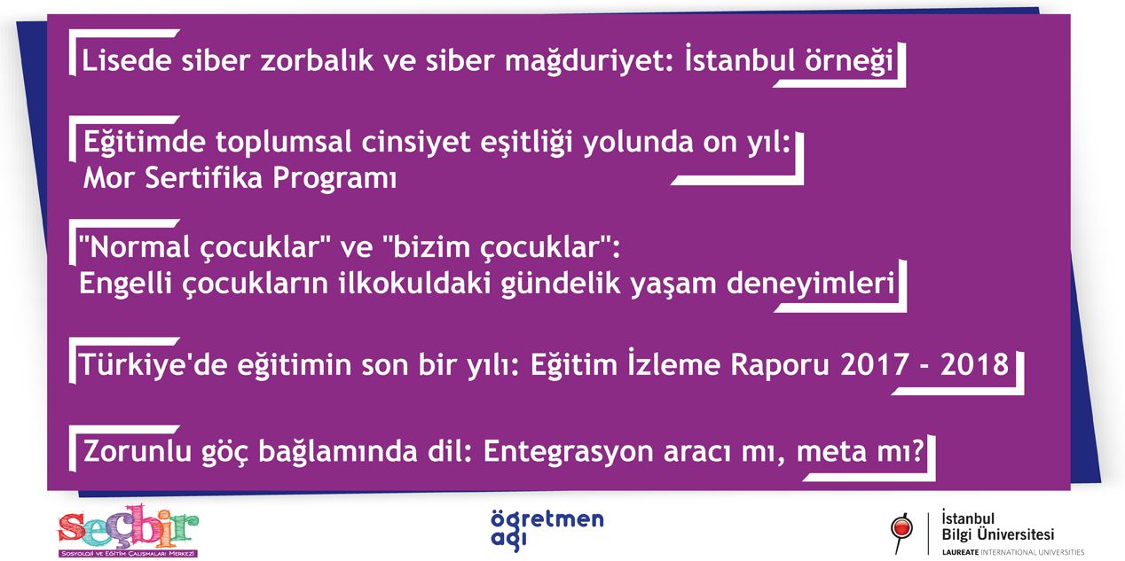 SEÇBİR Öğretmen Ağı Güz Dönemi Konuşmaları SEÇBİR Öğretmen Ağı Güz Dönemi Konuşmaları