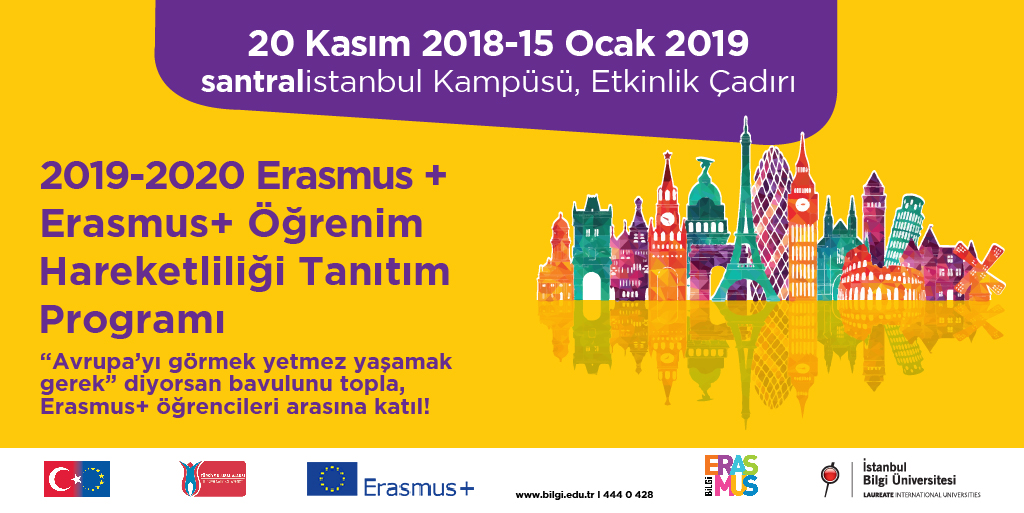 2019-2020 Akademik yılı Erasmus+ Öğrenim Hareketliliği Tanıtım Seminerleri