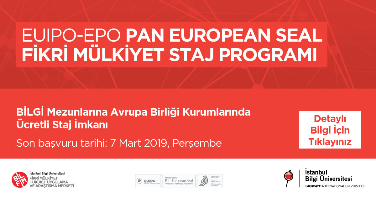 Pan European Seal Fikri Mülkiyet Staj Programı Pan European Seal Fikri Mülkiyet Staj Programı