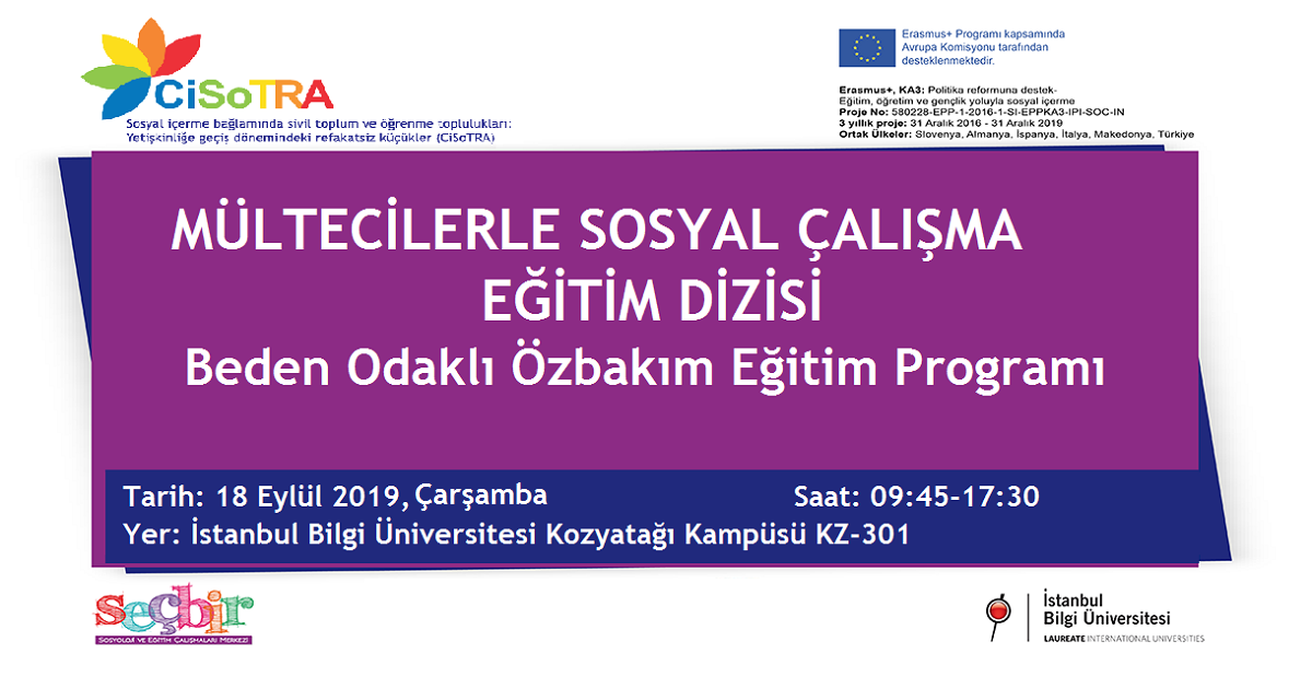 Mültecilerle Sosyal Çalışma Eğitim Dizisi: “Beden Odaklı Özbakım” Eğitim Programı Mültecilerle Sosyal Çalışma Eğitim Dizisi: “Beden Odaklı Özbakım” Eğitim Programı