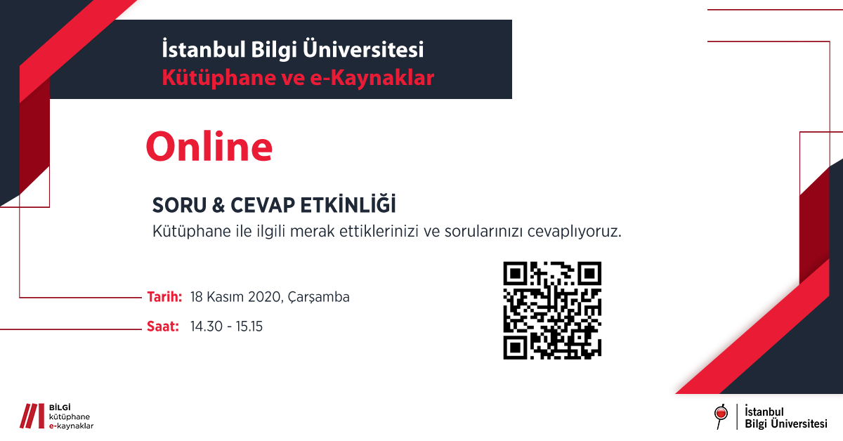 Sanal Etkinlik: BİLGİ Kütüphane ve e-Kaynaklar | Soru-Cevap Sanal Etkinlik: BİLGİ Kütüphane ve e-Kaynaklar | Soru-Cevap