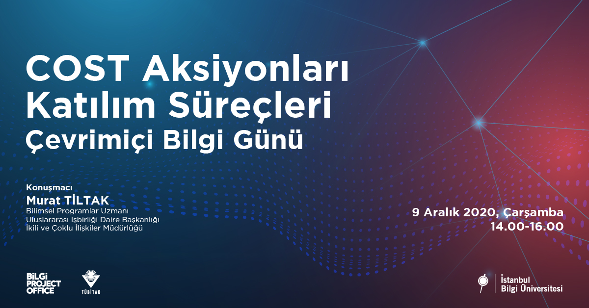 COST Aksiyonları Katılım Süreçleri Çevrimiçi Bilgi Günü