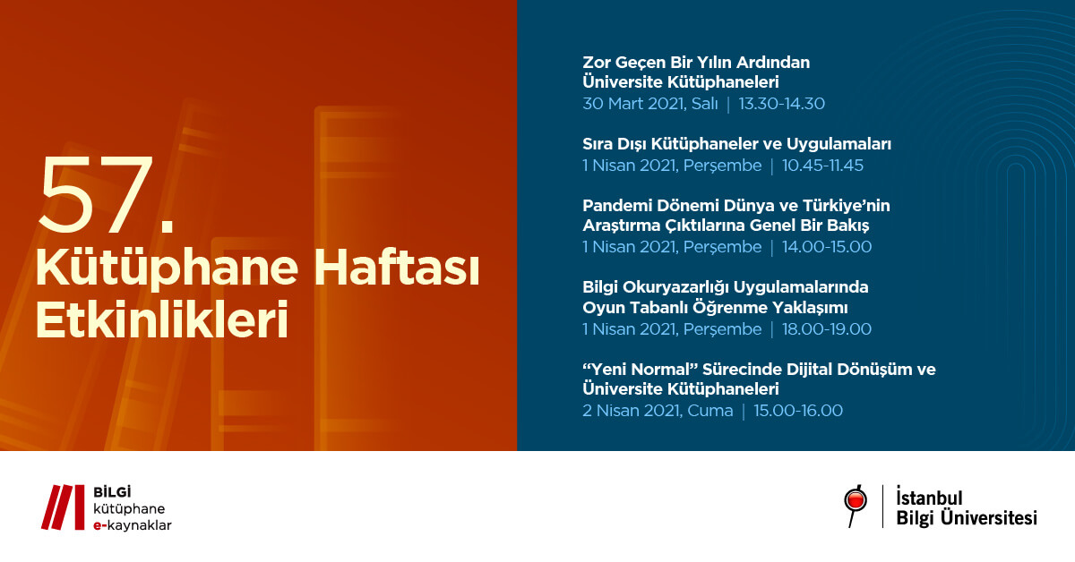57. KÜTÜPHANE HAFTASI ETKİNLİKLERİ 57. KÜTÜPHANE HAFTASI ETKİNLİKLERİ