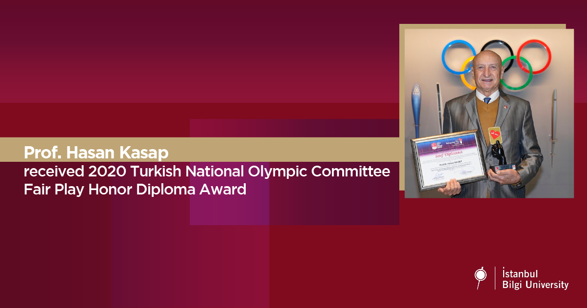 Prof. Hasan Kasap received 2020 Turkish National Olympic Committee Fair Play Honor Diploma Award