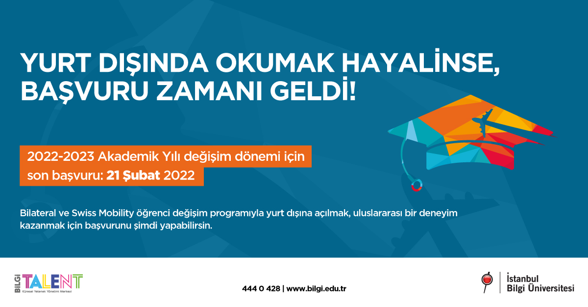 Yurt dışında okumak hayalinse, başvuru zamanı geldi!