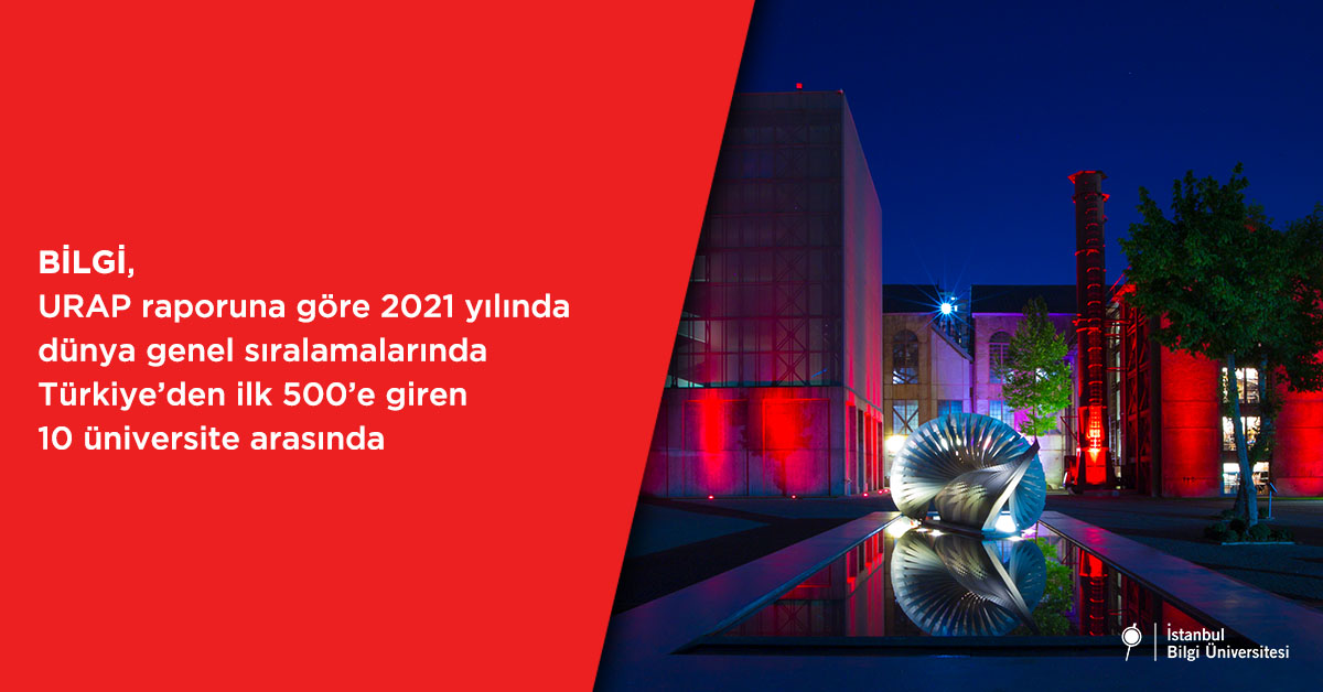 BİLGİ, URAP raporuna göre 2021 yılında dünya genel sıralamalarında Türkiye’den ilk 500’e giren 10 üniversite arasında