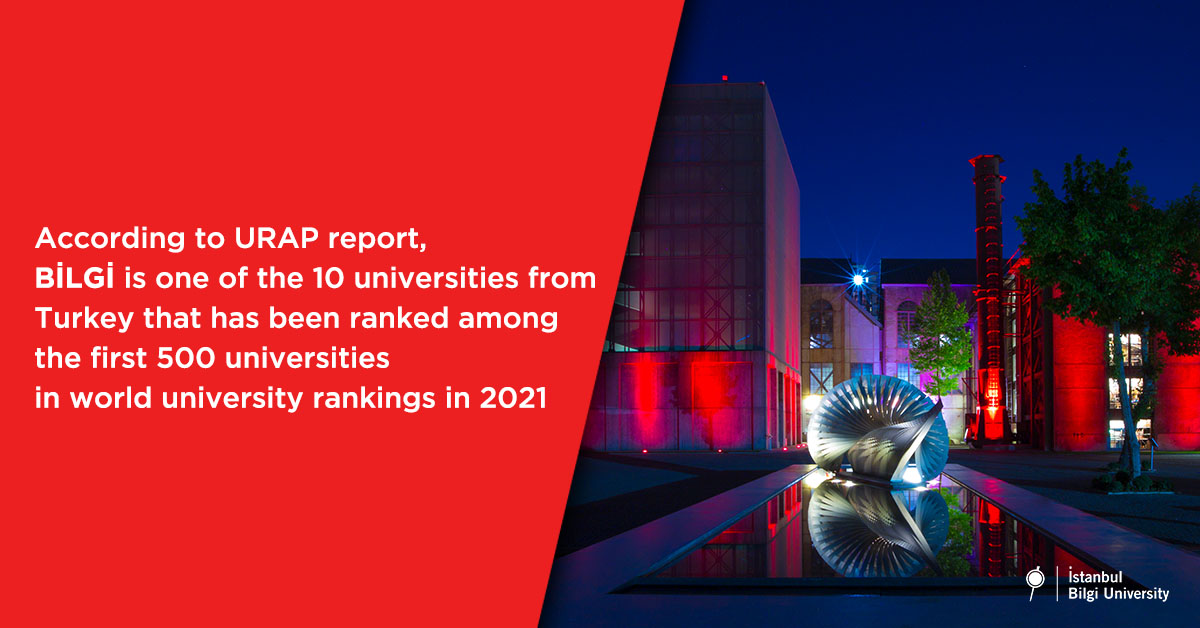 According to URAP report, BİLGİ is one of the 10 universities from Turkey that has been ranked among the first 500 universities in world university rankings in 2021