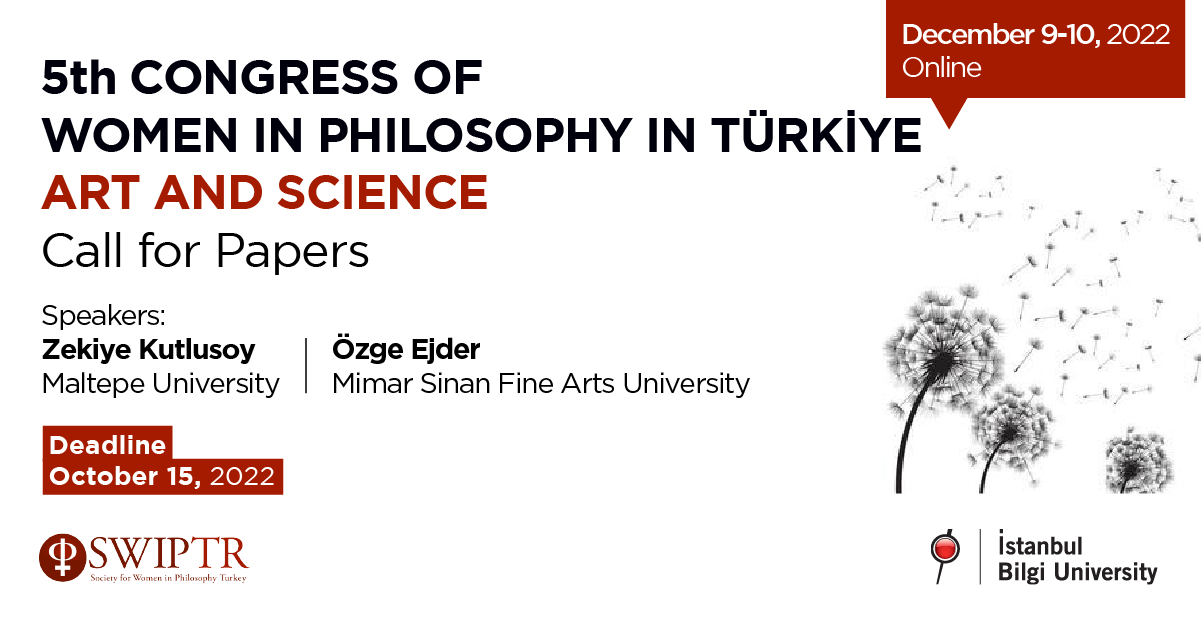5th Congress of Women in Philosophy in Türkiye - Call for Papers 5th Congress of Women in Philosophy in Türkiye - Call for Papers