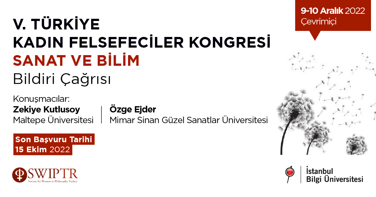 V. Türkiye Kadın Felsefeciler Kongresi - Bildiri Çağrısı V. Türkiye Kadın Felsefeciler Kongresi - Bildiri Çağrısı