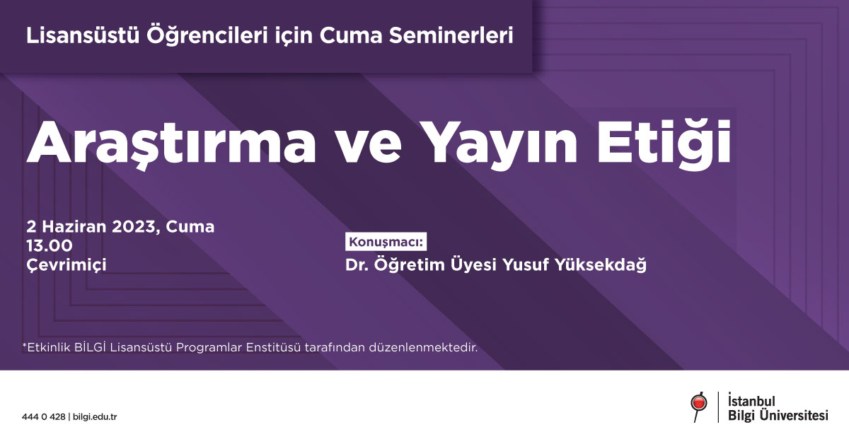 Araştırma ve Yayın Etiği Araştırma ve Yayın Etiği