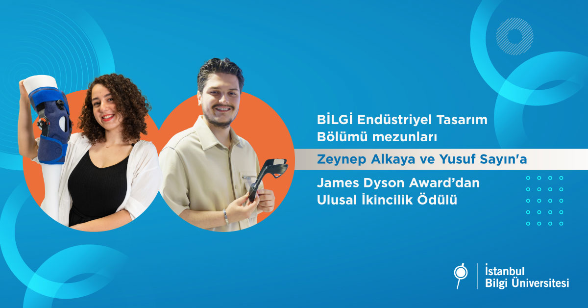 BİLGİ Endüstriyel Tasarım Bölümü mezunları Zeynep Alkaya ve Yusuf Sayın'a James Dyson Award’dan Ulusal İkincilik Ödülü BİLGİ Endüstriyel Tasarım Bölümü mezunları Zeynep Alkaya ve Yusuf Sayın'a James Dyson Award’dan Ulusal İkincilik Ödülü