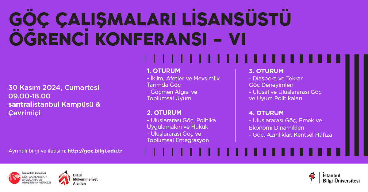 Göç Çalışmaları Lisansüstü Öğrenci Konferansı – VI Göç Çalışmaları Lisansüstü Öğrenci Konferansı – VI
