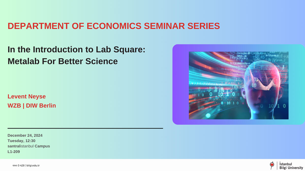 Department of Economics Seminar Series: In the Introduction to Lab Square: Metalab For Science Department of Economics Seminar Series: In the Introduction to Lab Square: Metalab For Science