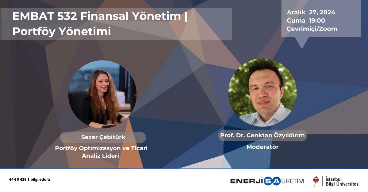 Enerjisa Üretim ile BİLGİ Lisansüstü Açık Dersler Enerjisa Üretim ile BİLGİ Lisansüstü Açık Dersler