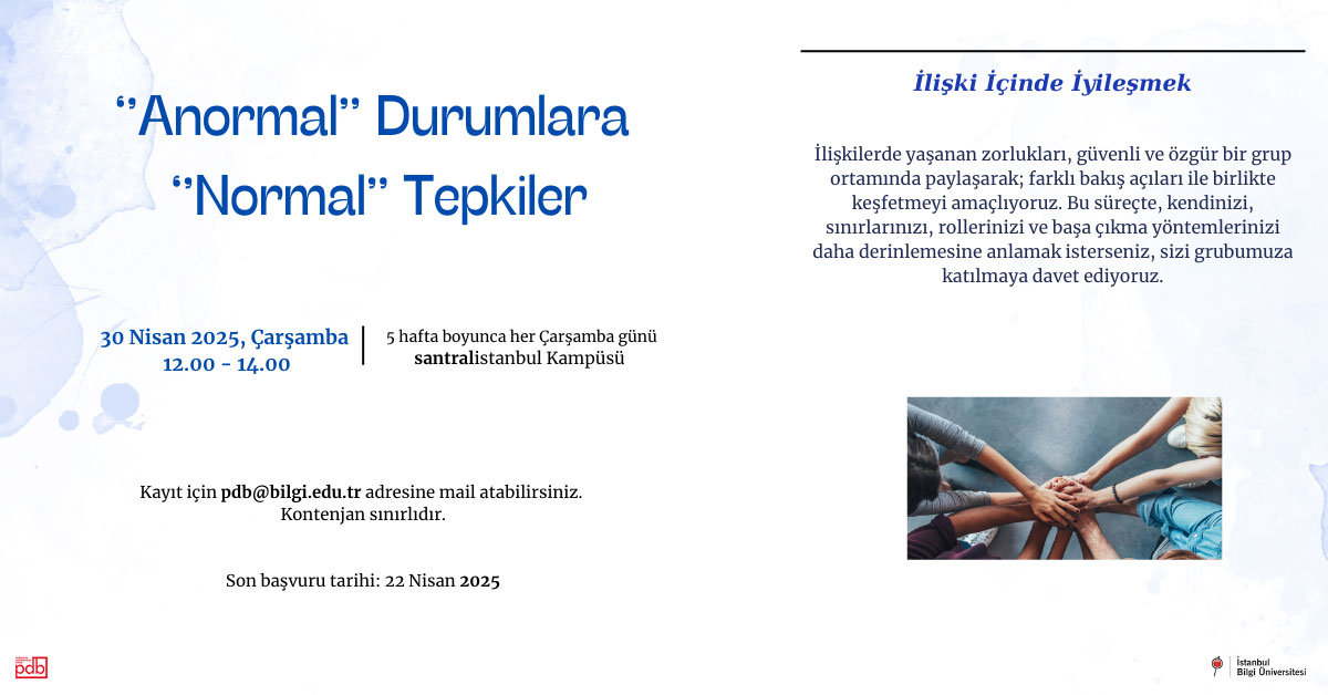 İlişki İçinde İyileşmek: "Anormal" Durumlara "Normal" Tepkiler İlişki İçinde İyileşmek: "Anormal" Durumlara "Normal" Tepkiler