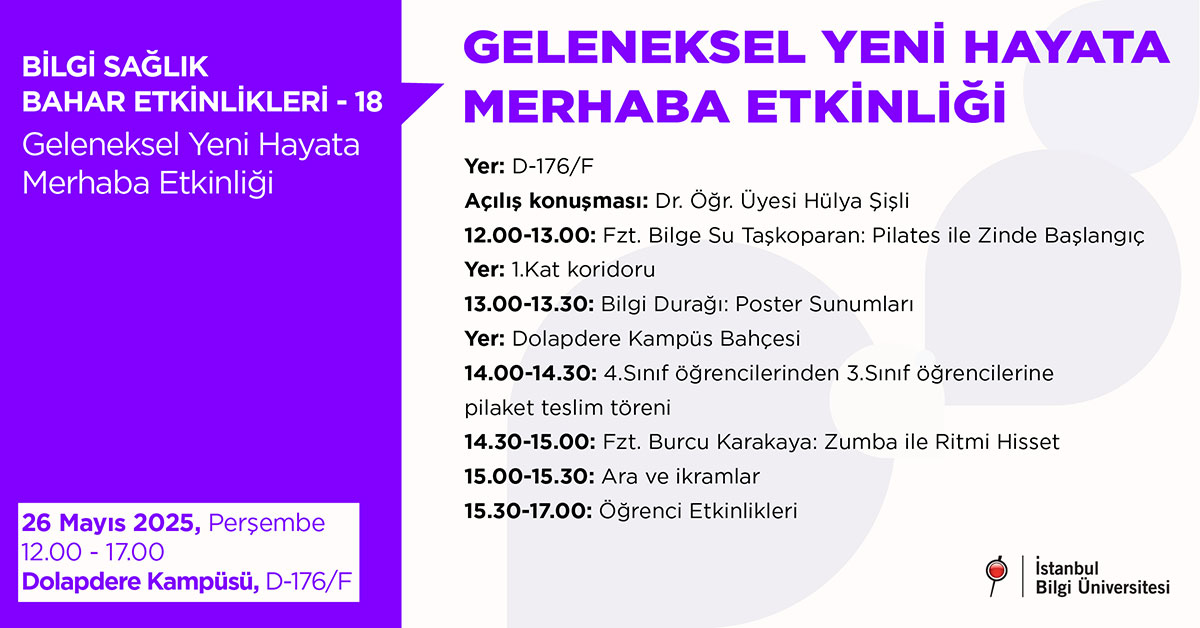 BİLGİ Sağlık Bahar Etkinlikleri- 18: Geleneksel Yeni Hayata Merhaba Etkinliği BİLGİ Sağlık Bahar Etkinlikleri- 18: Geleneksel Yeni Hayata Merhaba Etkinliği