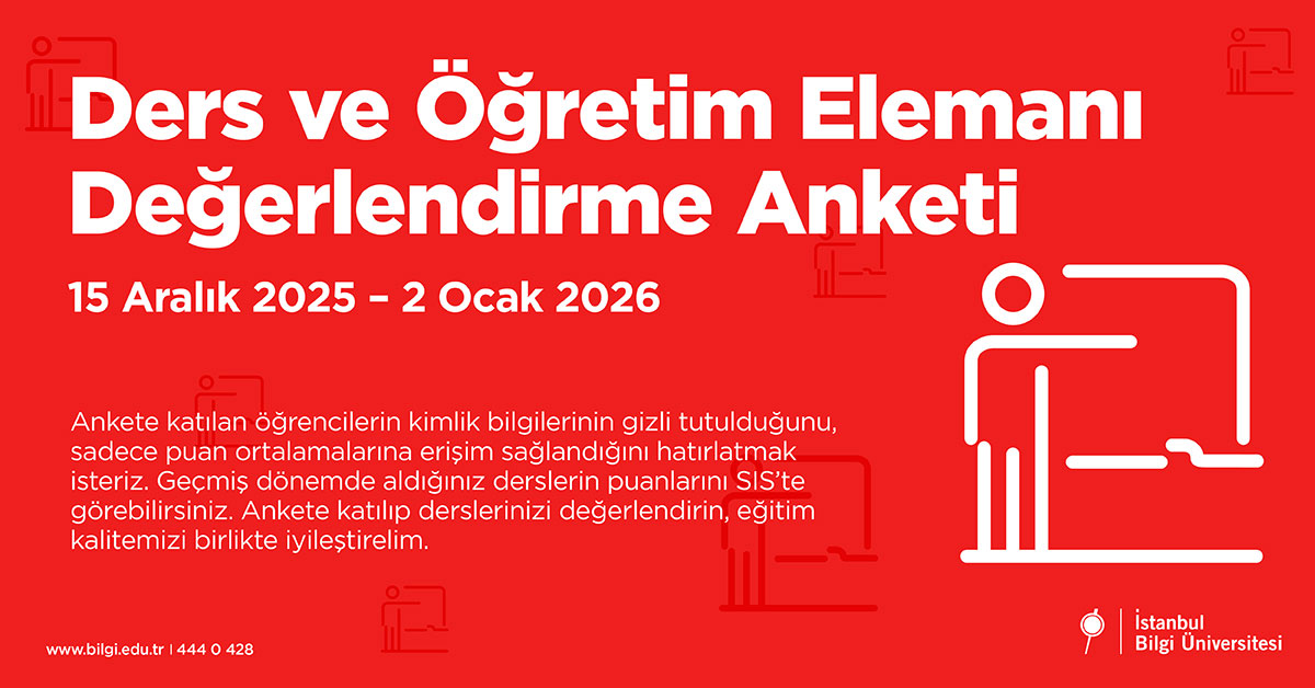 2025-2026 Akademik Yılı Güz Dönemi Ders ve Öğretim Elemanı Değerlendirme Anketi