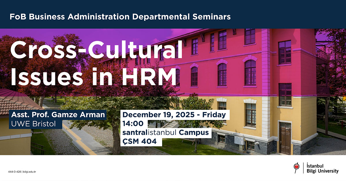 FoB Business Administration Departmental Seminars - Cross-Cultural Issues in HRM