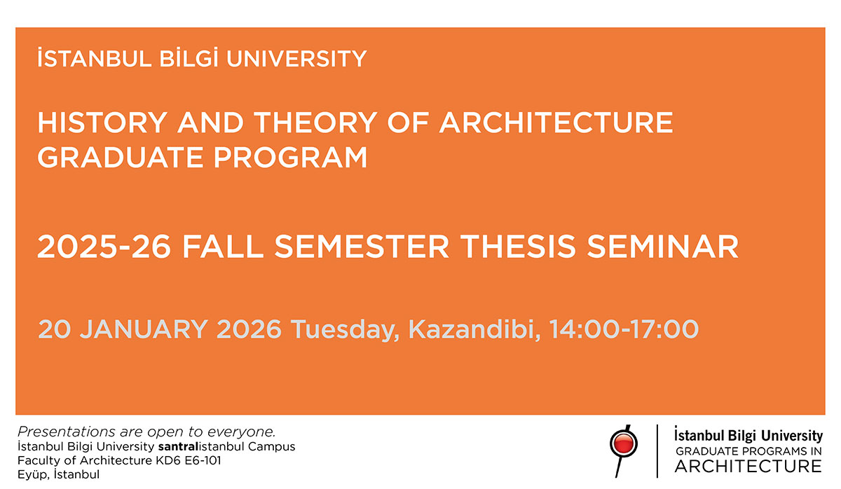 History and Theory of Architecture 25-26 Fall Semester Thesis Seminar