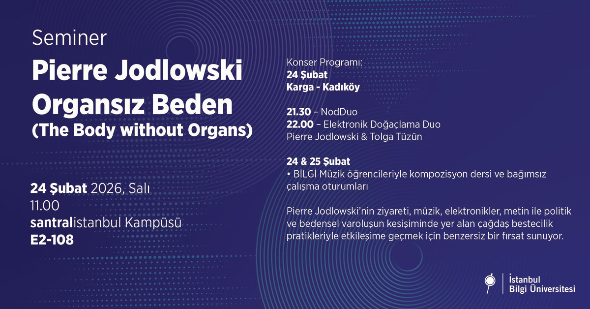 Seminer- Pierre Jodlowski Organsız Beden (The Body without Organs)