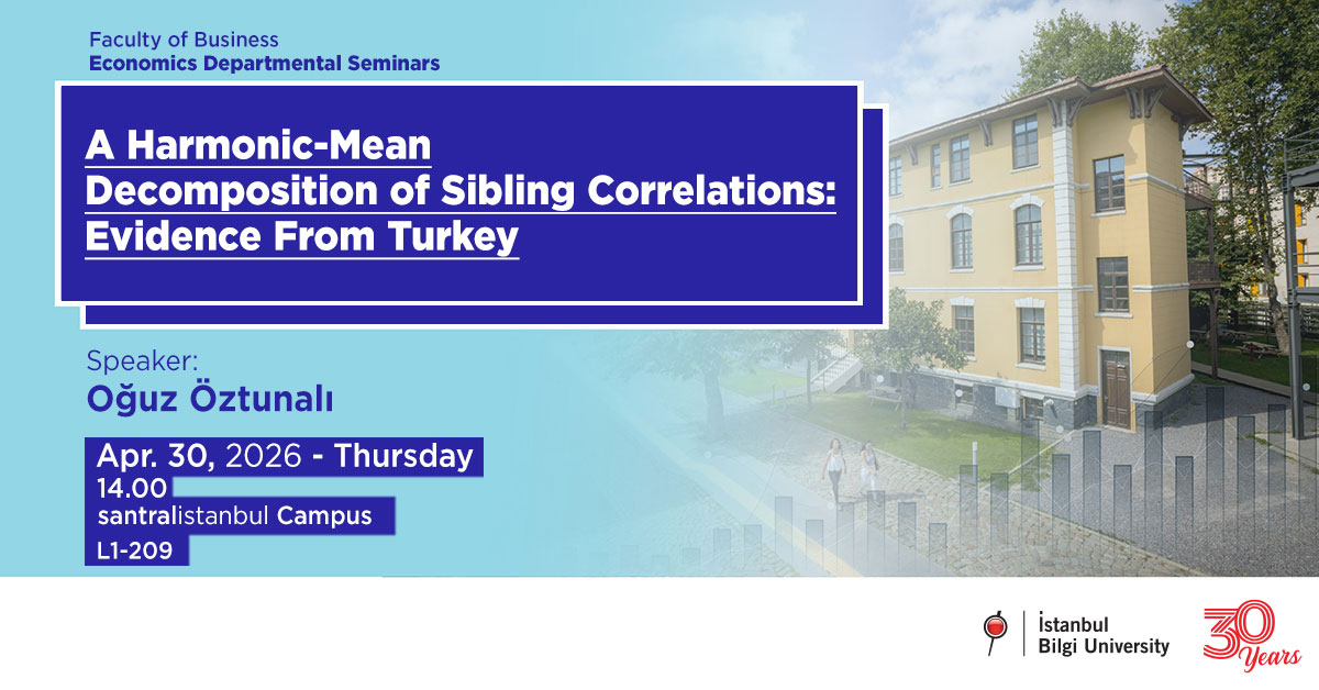 Faculty of Business Economics Departmental Seminars - A Harmonic-Mean Decomposition of Sibling Correlations: Evidence From Turkey