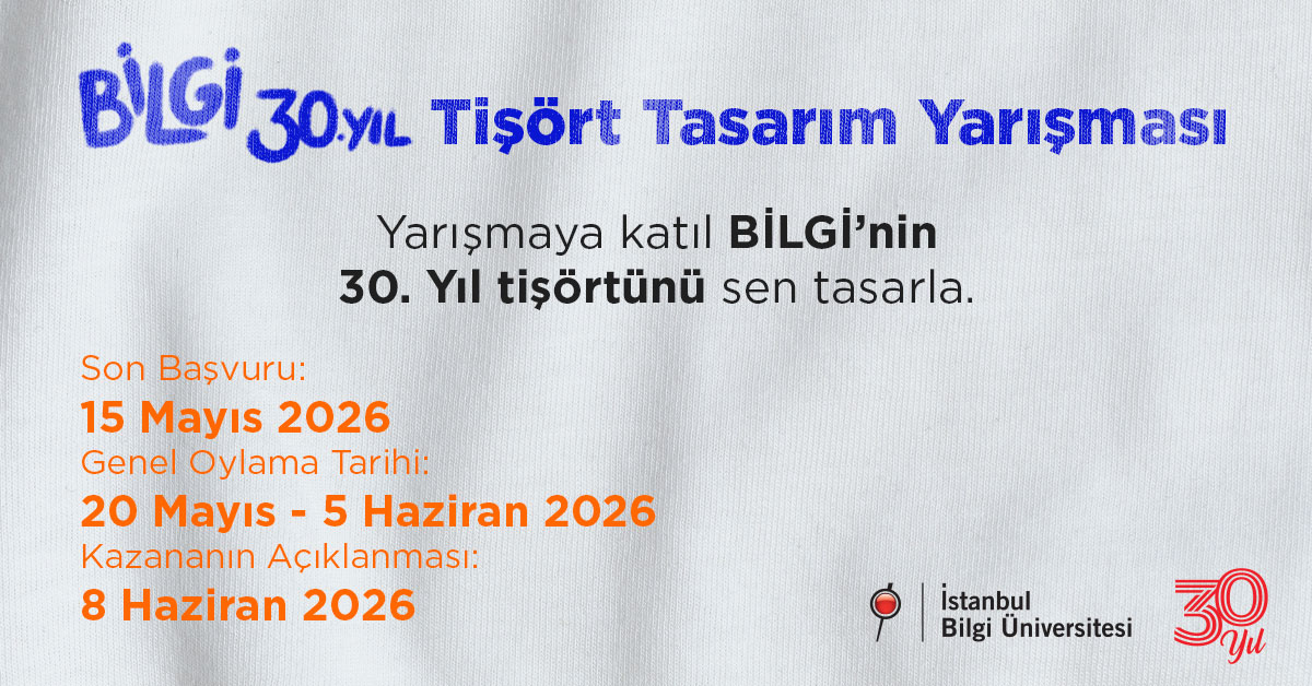 Yarışmaya Katıl, BİLGİ’nin 30. yıl Tişörtünü Sen Tasarla!