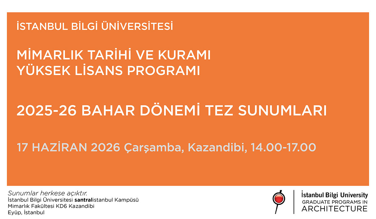 Mimarlık Tarihi ve Kuramı Yüksek Lisans Programı 2025-26 Bahar Dönemi Tez Sunumları