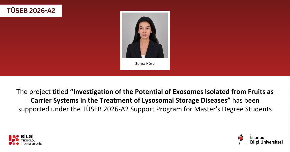 Our Bioengineering Master’s Program student’s project has been awarded TÜSEB support