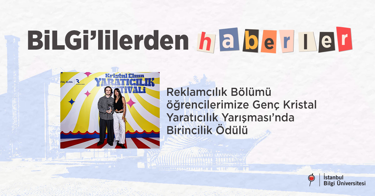 Reklamcılık Bölümü öğrencilerimize Genç Kristal Yaratıcılık Yarışması’nda Birincilik Ödülü