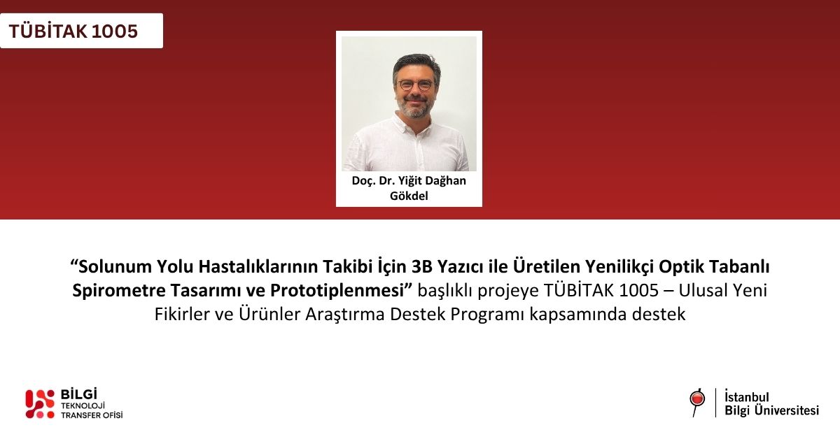Doç. Dr. Yiğit Dağhan Gökdel hocamızın yenilikçi solunum ölçüm cihazı projesine TÜBİTAK desteği